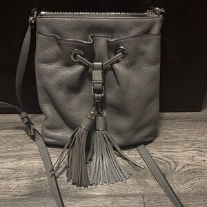 Michael Kors Gray Leather Crossbody Bag